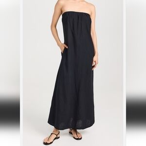 NWOT! LNA "Freja" strapless Linen Maxi
